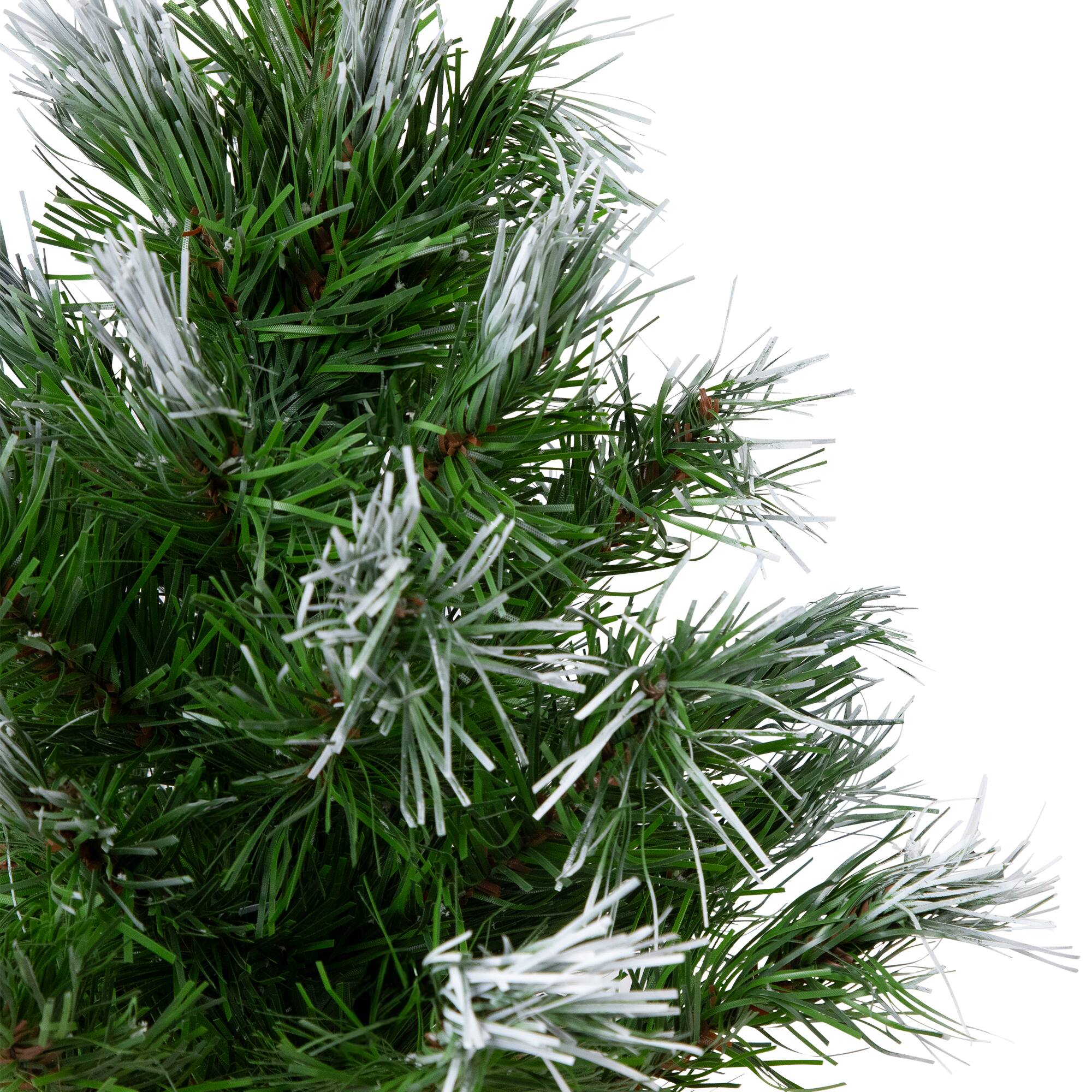 14" Unlit Whitecap Pine Artificial Mini Christmas Tree in Burlap Base